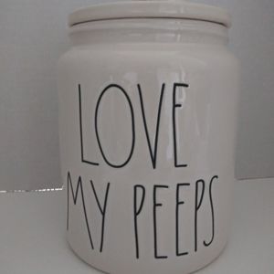 Rae Dunn LOVE MY PEEPS Canister